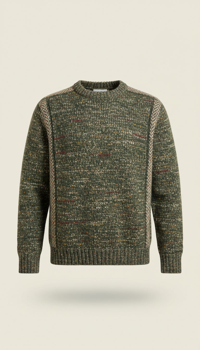 Mossy Tweed Merino Knit Sweater